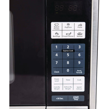 Avanti 1.1CF 1000W Black with Stainless Steel Front Microwave