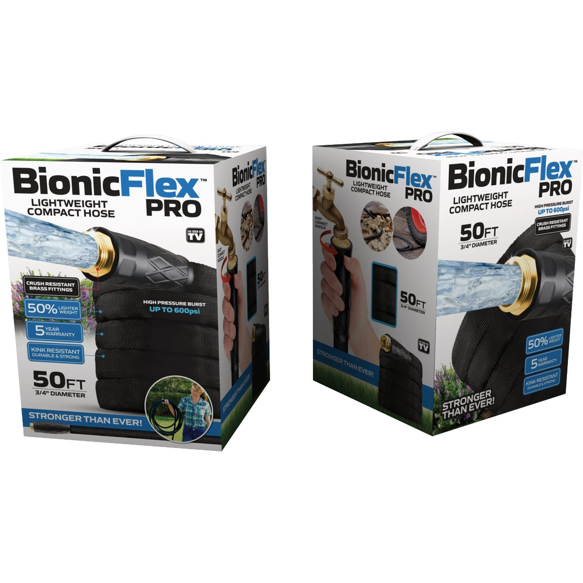 Bionic Force 5/8 In. Dia. X 50 Ft. L. Garden Hose with Aluminum Fittings