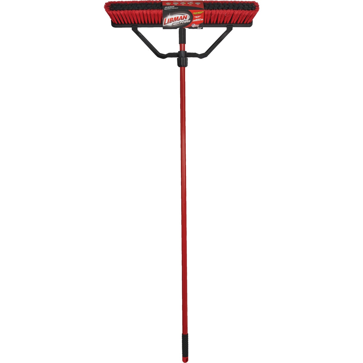 Libman 24 In. W. x 64 In. L. Steel Handle Multi-Surface Heavy-Duty Medium Sweep Push Broom