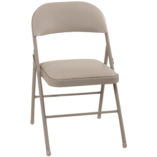 COSCO Beige Vinyl Folding Chair