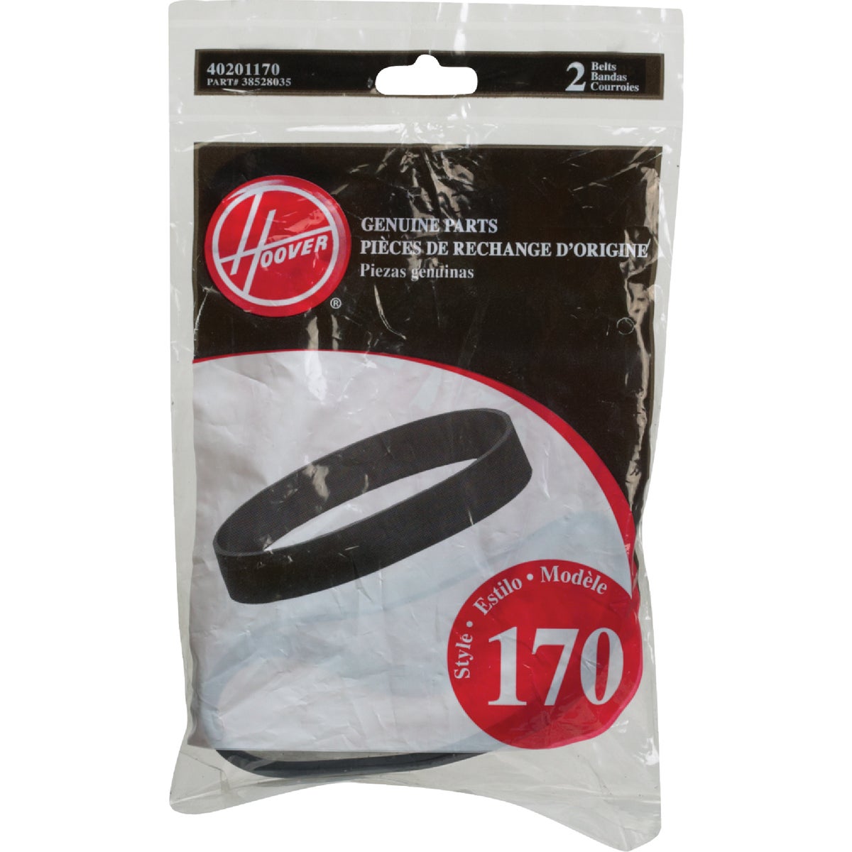 Hoover Type 170 WindTunnel Vacuum Cleaner Belt (2-Pack)