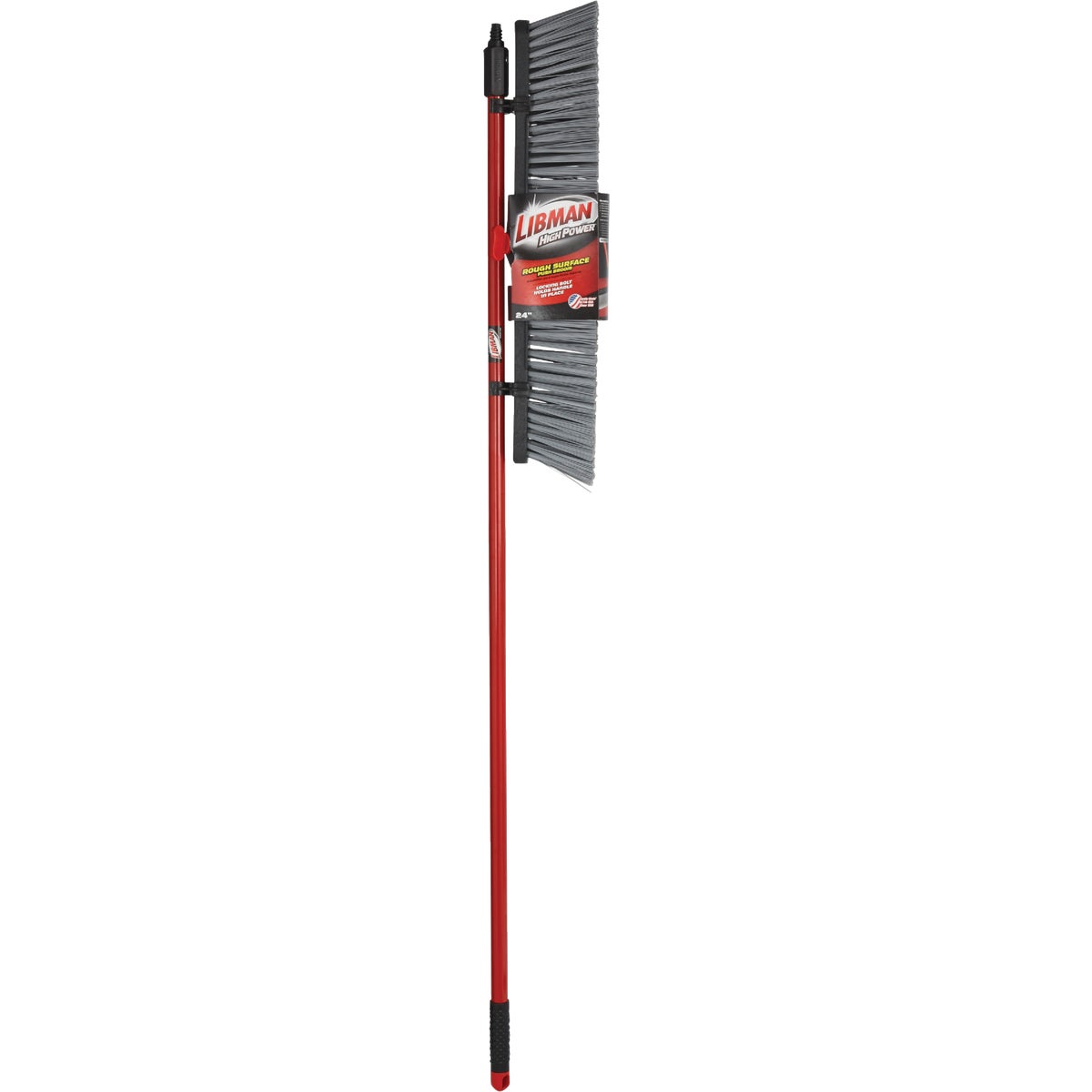 Libman 24 In. W. x 64 In. L. Steel Handle Rough Surface Push Broom