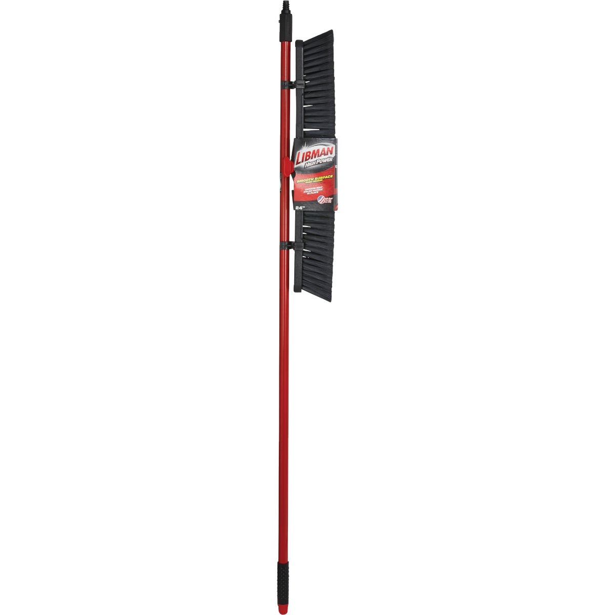 Libman 24 In. W. x 64 In. L. Steel Handle Smooth Surface Push Broom