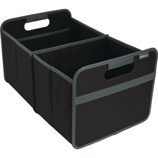 Meori 2-Compartment Lava Black Foldable Reusable Box