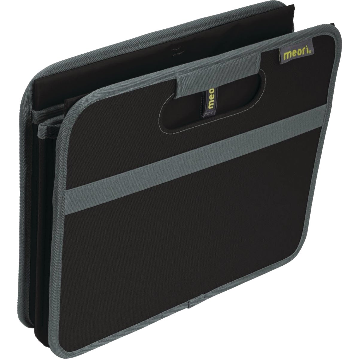 Meori 2-Compartment Lava Black Foldable Reusable Box