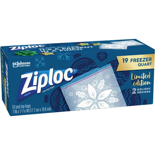 Ziploc Quart Holiday Freezer Bag (19 Count)