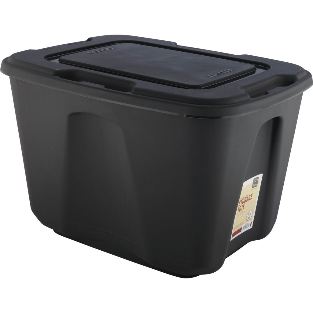 Homz 18 Gal. Gray 4-Way Handle Storage Tote