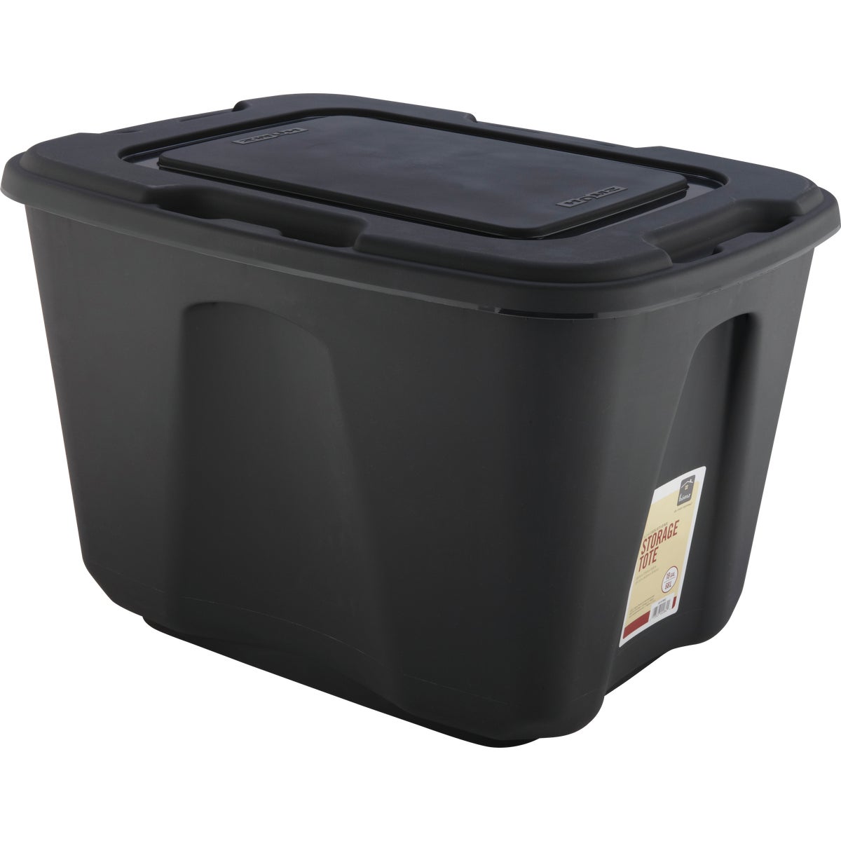 Homz 18 Gal. Gray 4-Way Handle Storage Tote