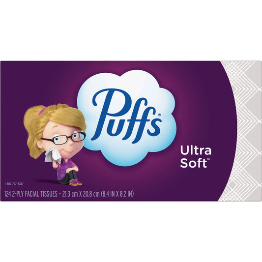 Puffs Ultra Soft Non-Lotion Facial Tissues (124 Count)