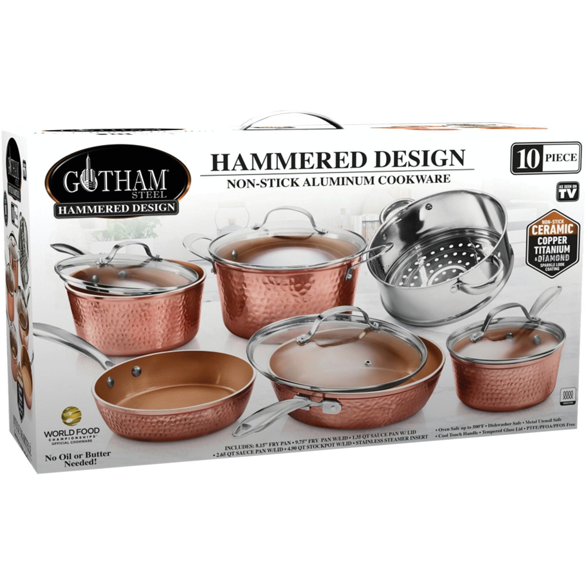 Gotham Steel Ti-Cerama Cookware Set (10 Piece)