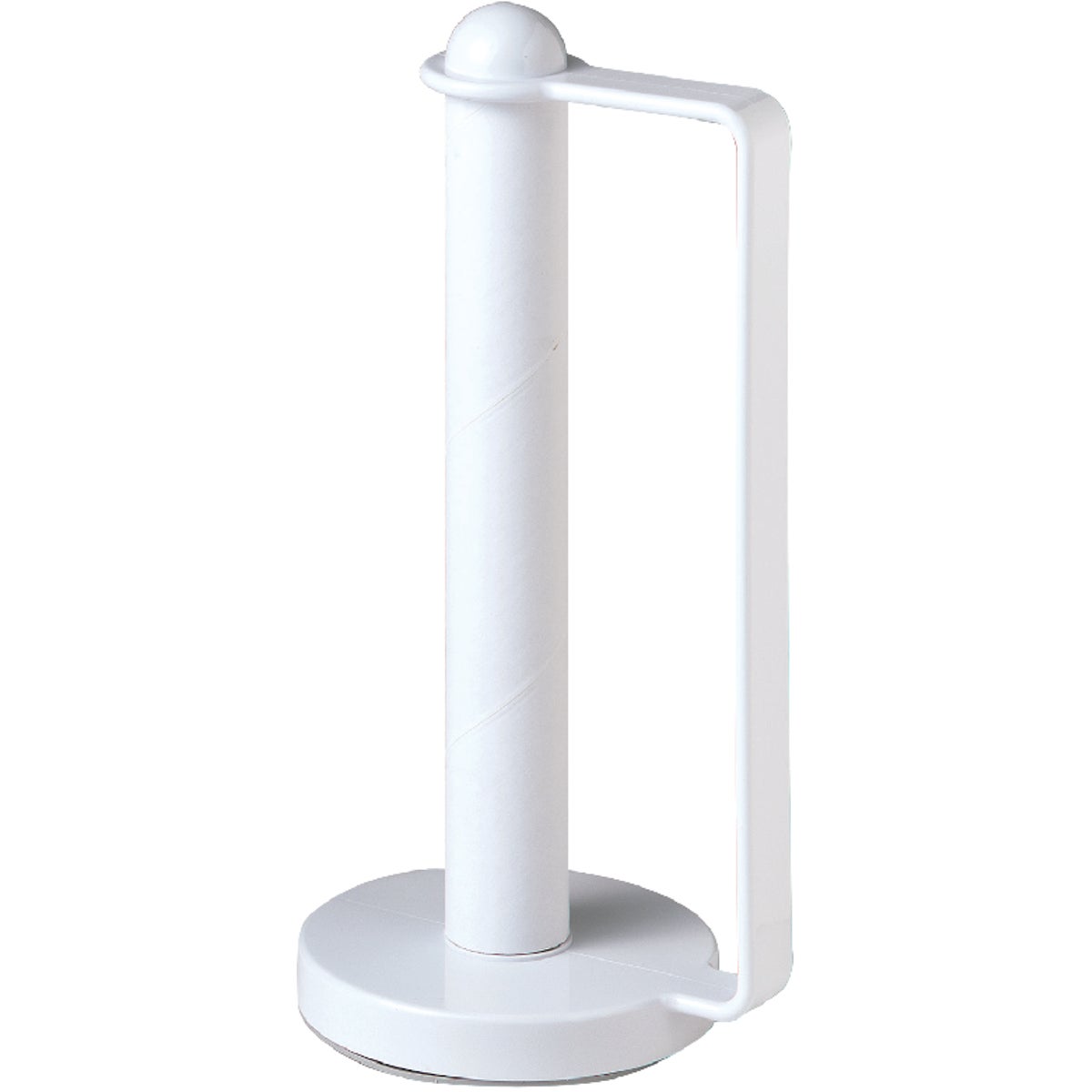 Spectrum White Portable Plastic Paper Towel Holder