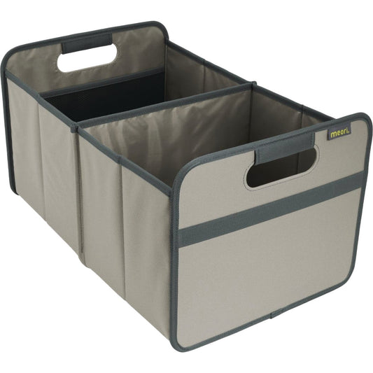 Meori 2-Compartment Stone Gray Foldable Reusable Box