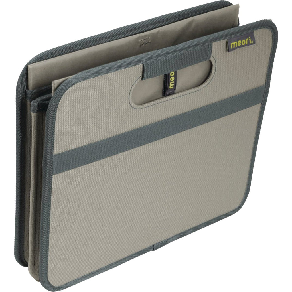 Meori 2-Compartment Stone Gray Foldable Reusable Box