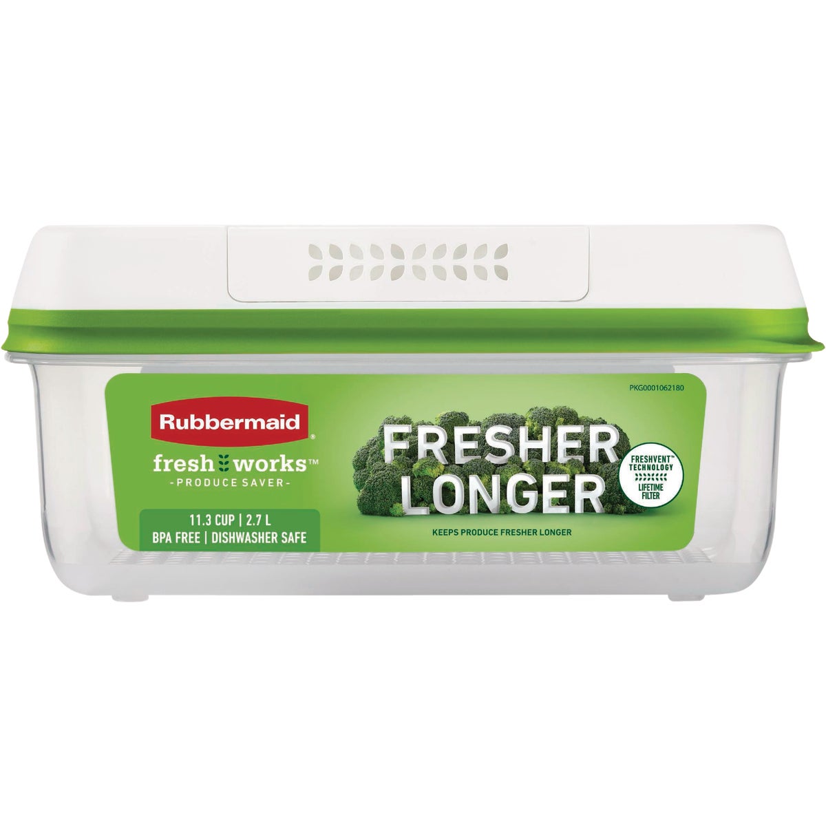 Rubbermaid Freshworks Produce Saver 11.3 C. Rectangle Produce Container