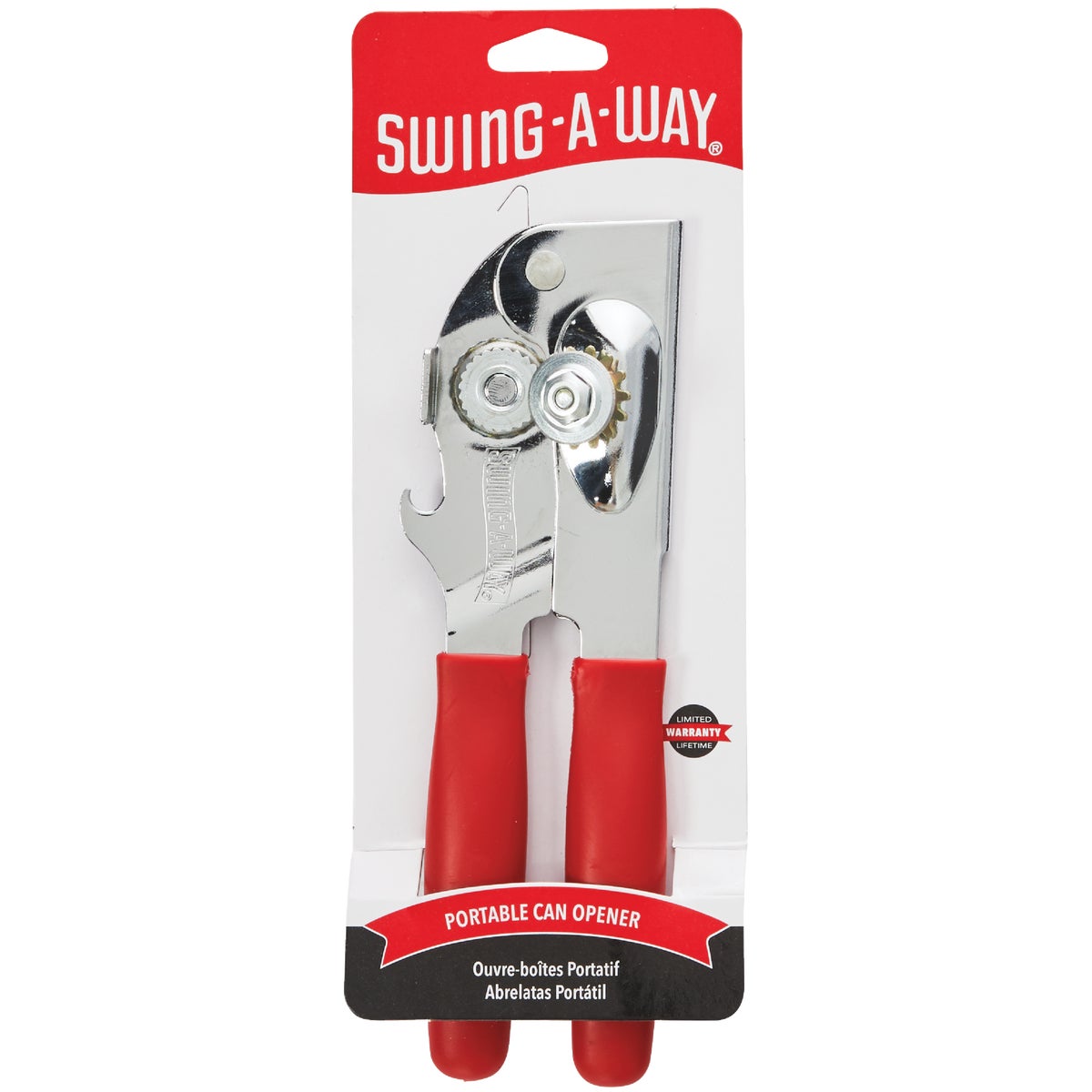 Swing-A-Way White Portable Handheld Can Opener