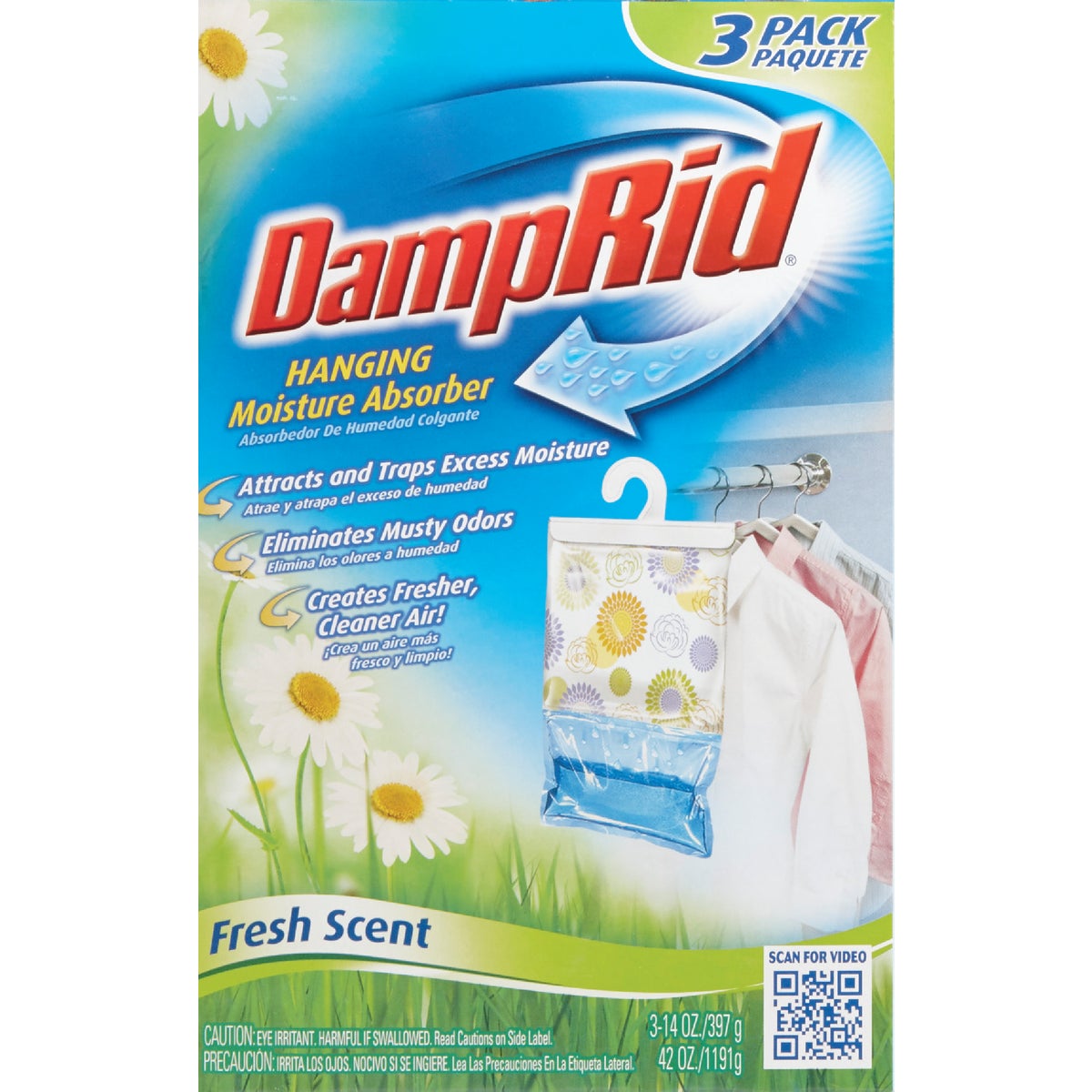 DampRid 42 Oz. Fresh Scent Hanging Moisture Absorber (3-Count)