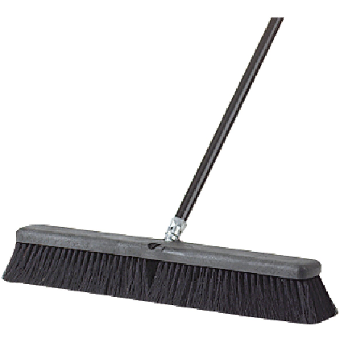 Do it Best 24 In. W. x 60 In. L. Metal Handle Black-Fibre Border Push Broom