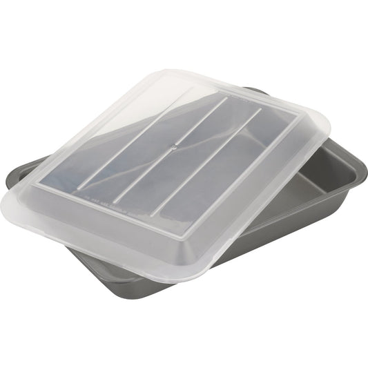 Bradshaw Goodcook 13 In. x 9 In. Non-Stick Cake Pan with Plastic Snap-Closure Lid