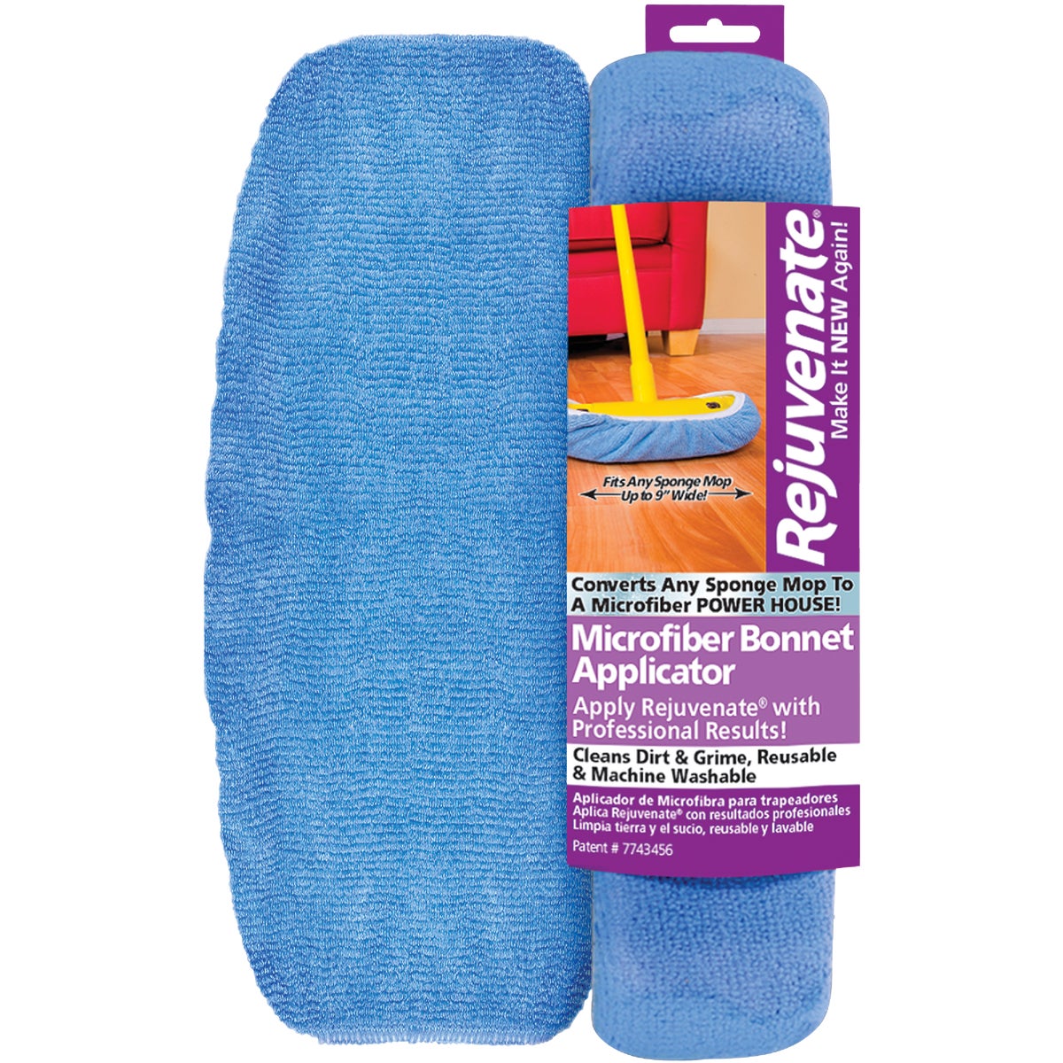 Rejuvenate 5.3 In. W. x 11 In. L. Microfiber Bonnet Applicator