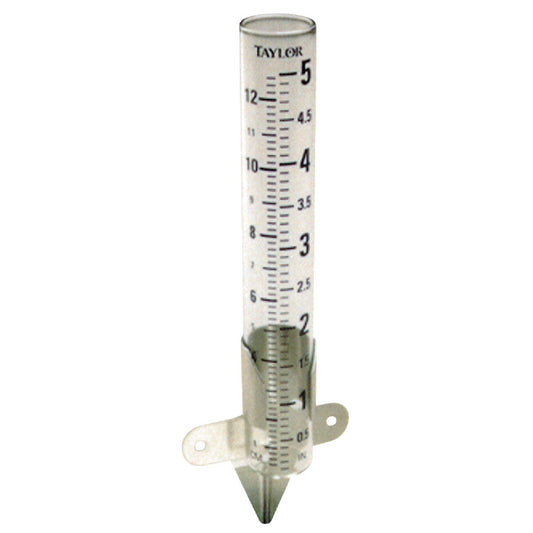 Taylor 5 In. Glass Rain Gauge