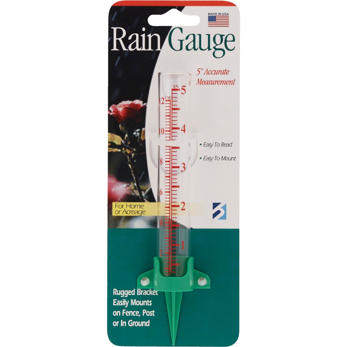 Taylor 5 In. Glass Rain Gauge