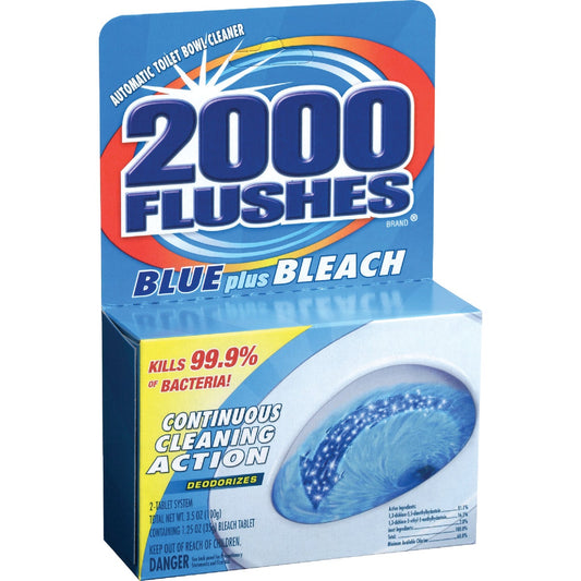 2000 Flushes Blue Plus Bleach Automatic Toilet Bowl Cleaner