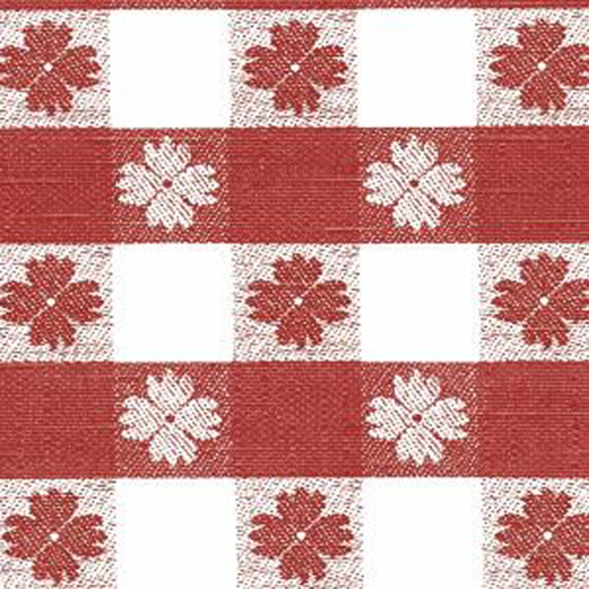 Nordic Shield 54 In. W. x 15 Yd. L. Tavern Check Red Flannel Backed Vinyl Tablecloth