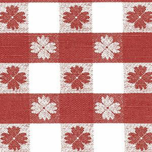 Nordic Shield 54 In. W. x 15 Yd. L. Tavern Check Red Flannel Backed Vinyl Tablecloth