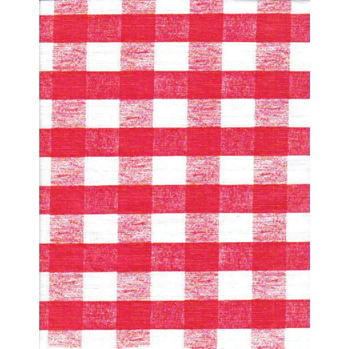 Nordic Shield 54 In. W. x 15 Yd. L. Chess Check Red Flannel Backed Vinyl Tablecloth