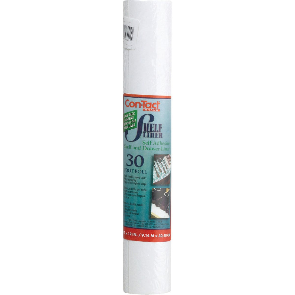 Con-Tact 12 In. x 30 Ft. White Light Self-Adhesive Shelf Liner