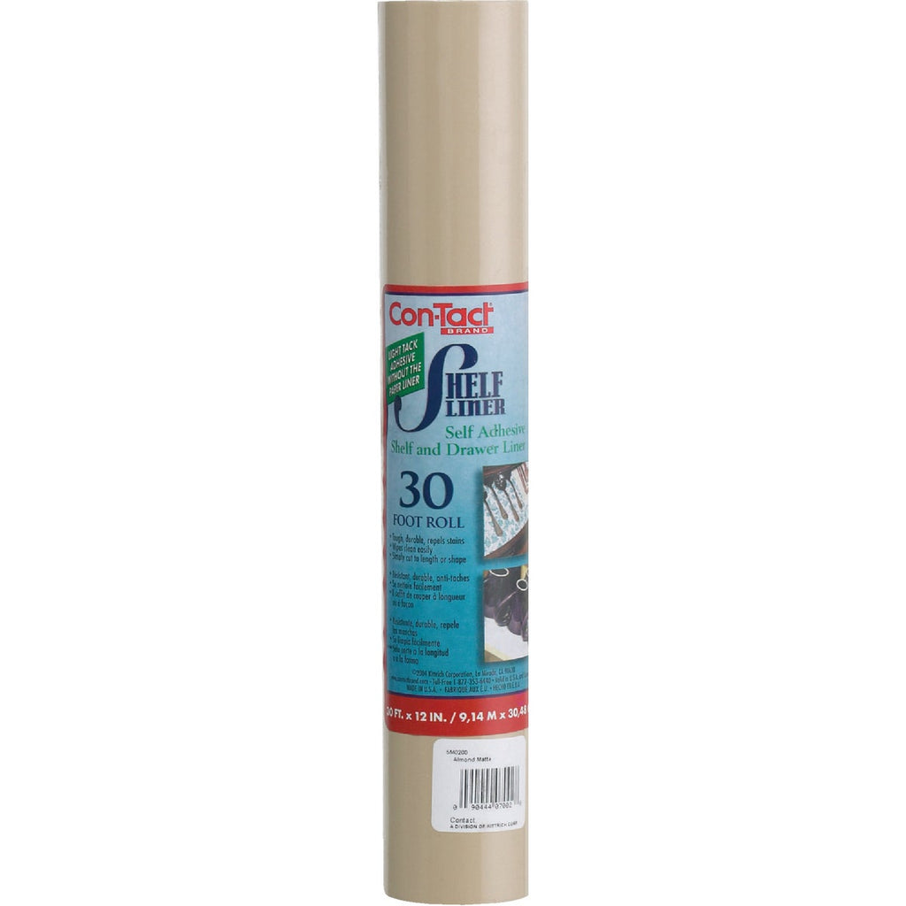 Con-Tact 12 In. x 30 Ft. Almond Light Self-Adhesive Shelf Liner