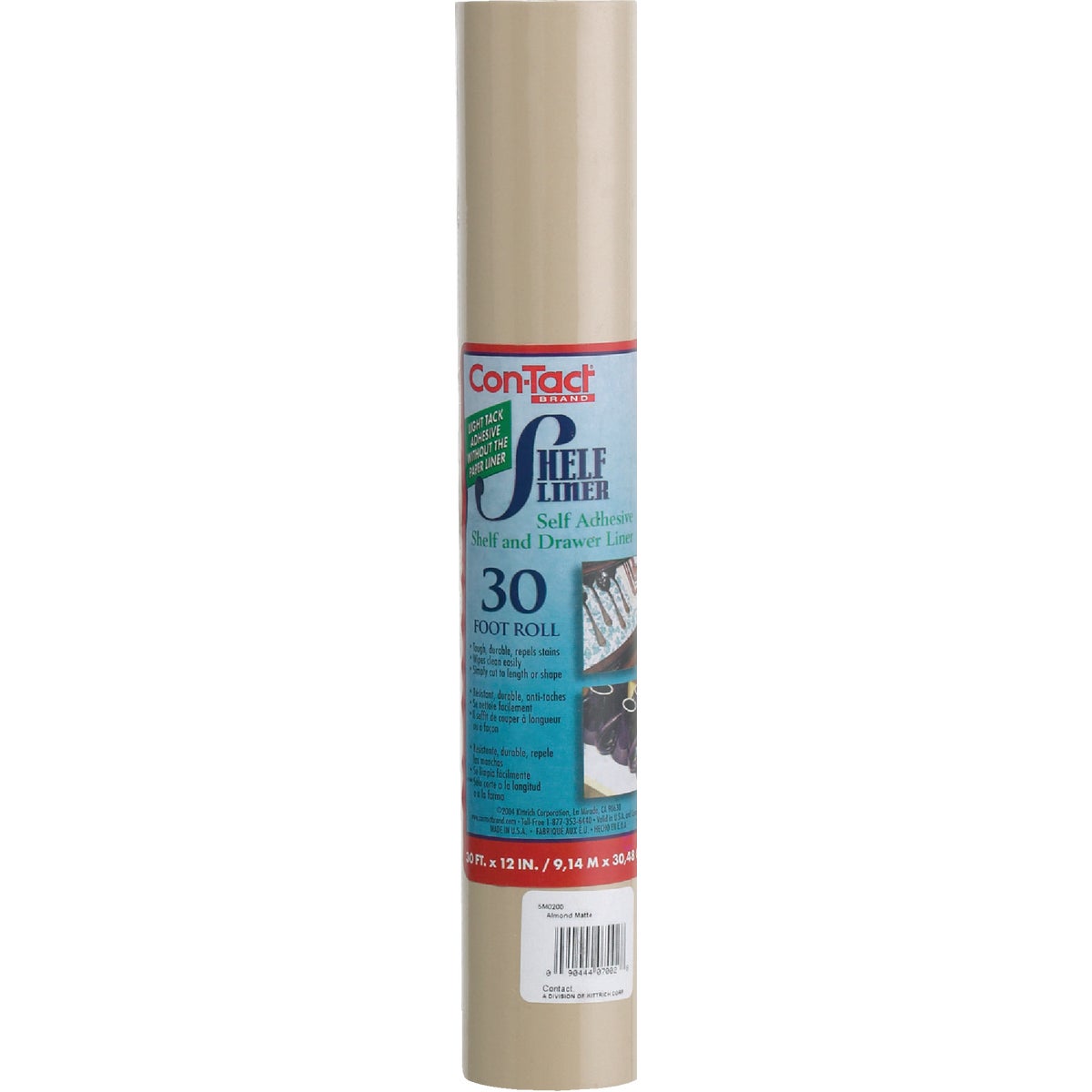 Con-Tact 12 In. x 30 Ft. Almond Light Self-Adhesive Shelf Liner