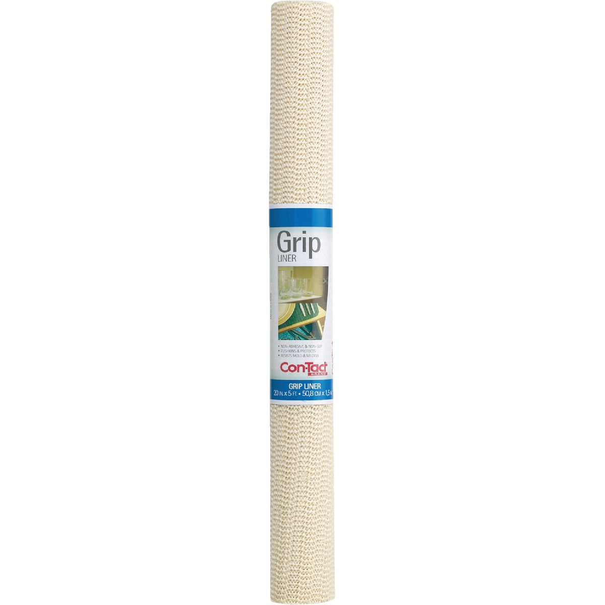 Con-Tact 20 In. x 5 Ft. Almond Beaded Grip Non-Adhesive Shelf Liner