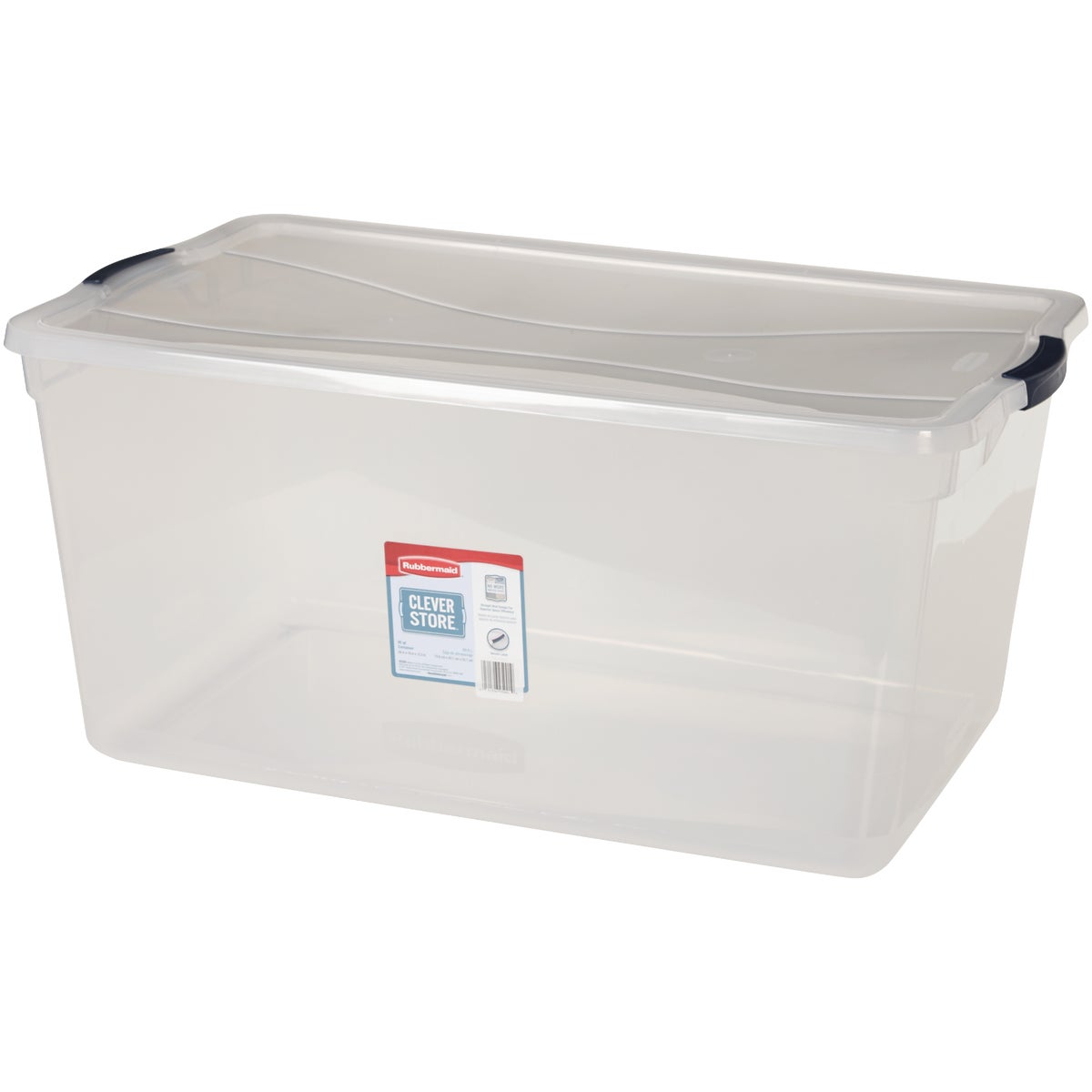 Rubbermaid 95 Qt. Cleversore Clear Tote