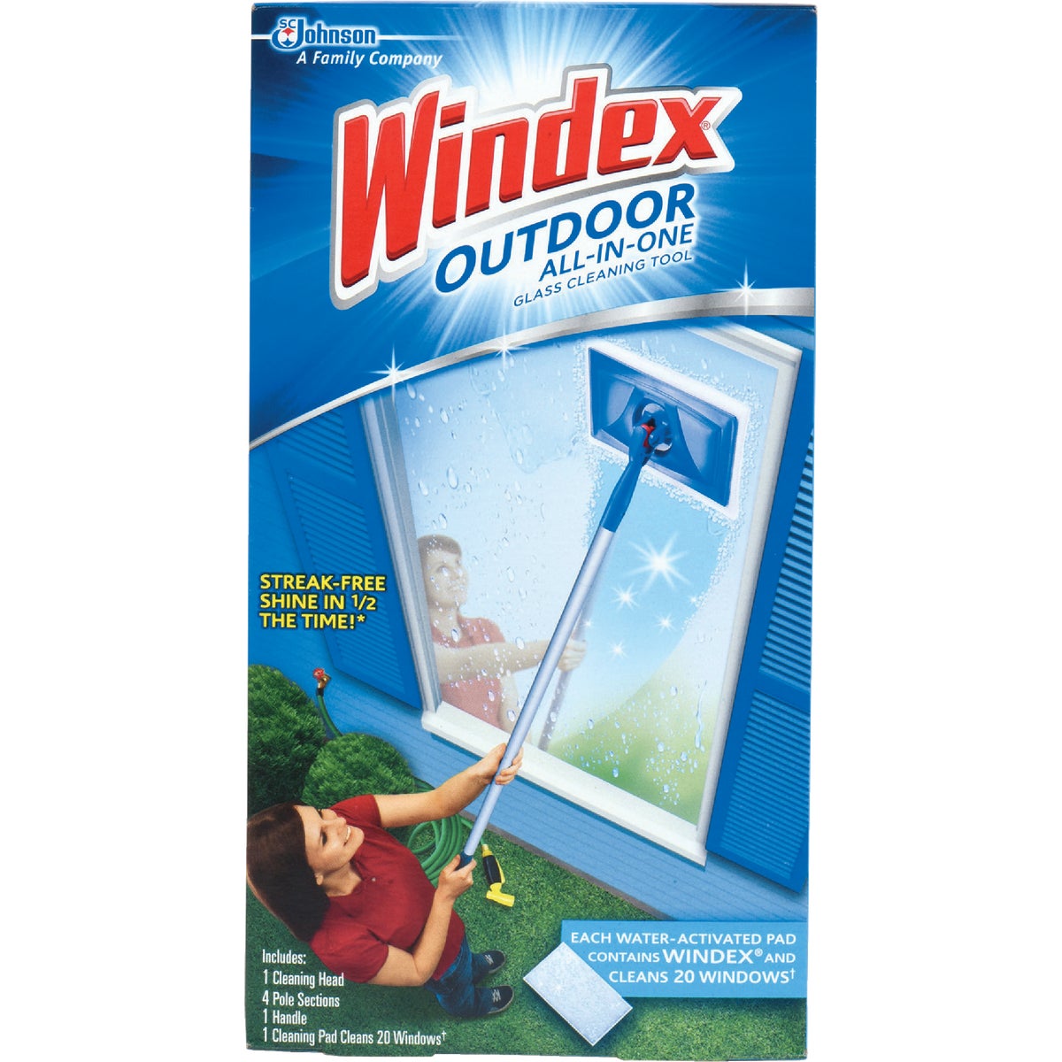 Windex Outdoor All-in-One Glass Cleaning Tool Kit