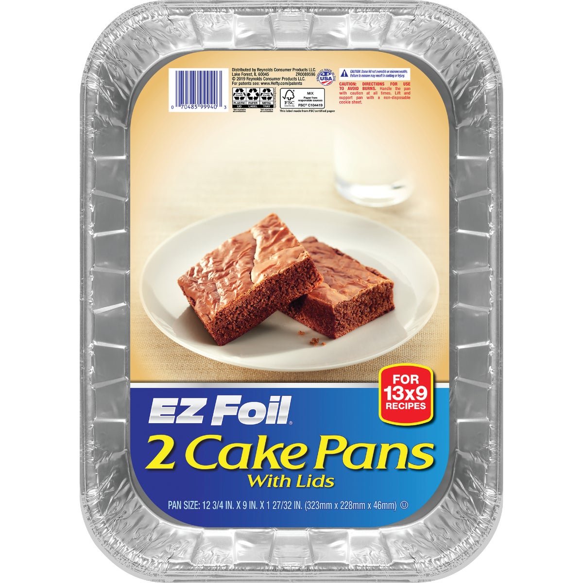 EZ Elegance Rectangular Bake & Cake Pan with Cover (2-Piece)