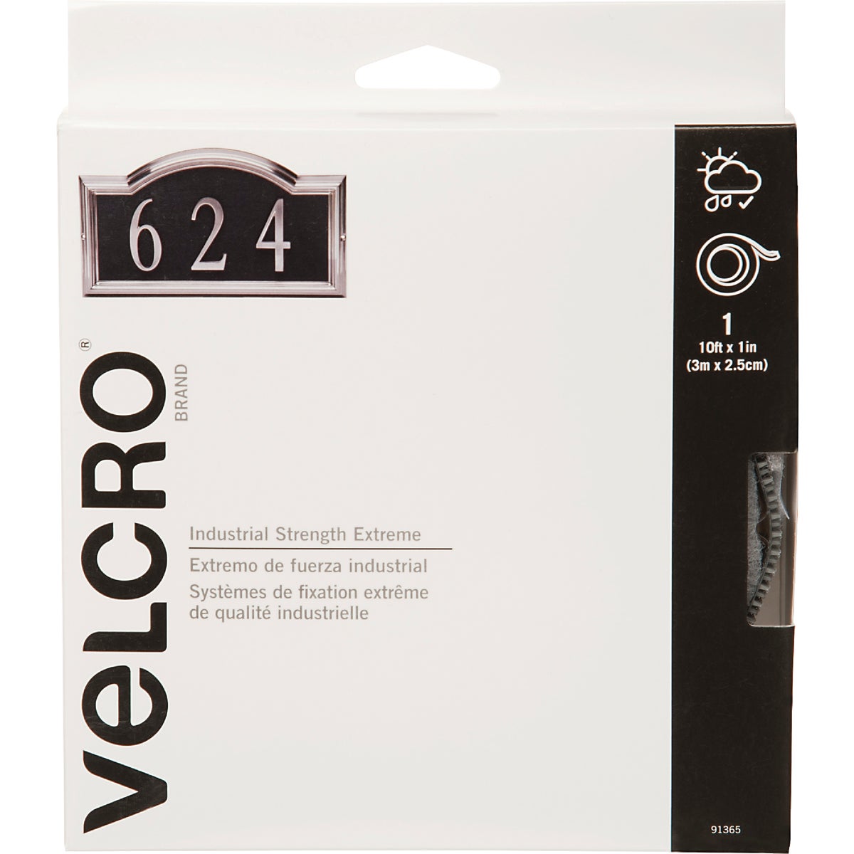 VELCRO Brand 1 In. x 10 Ft. Titanium Industrial Strength Extreme Hook & Loop Roll