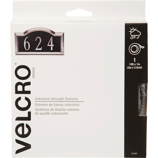 VELCRO Brand 1 In. x 10 Ft. Titanium Industrial Strength Extreme Hook & Loop Roll