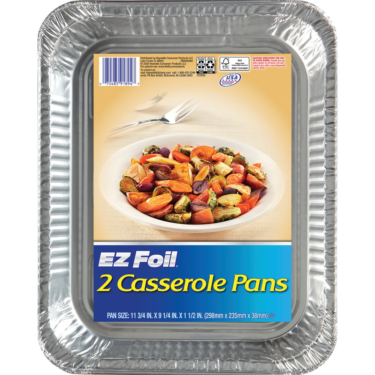 EZ Foil Casserole & Lasagna Baking Pan (2-Pack)