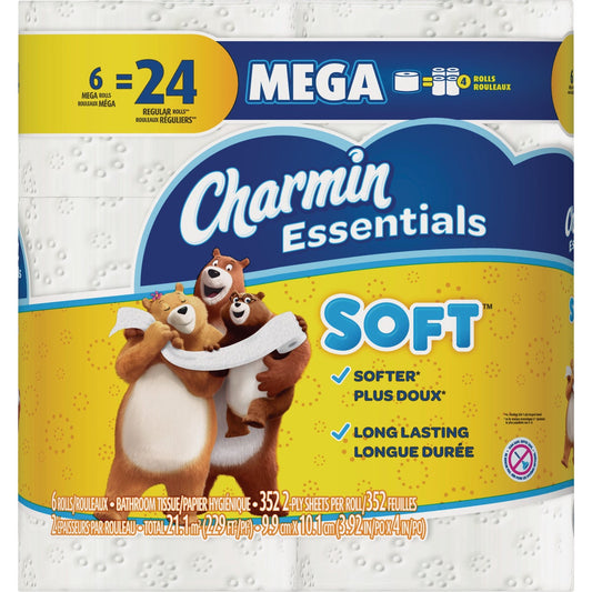 Charmin Essentials Soft Toilet Paper (6 Mega Rolls)