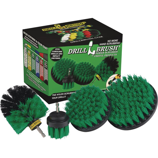 Drillbrush Kitchen Medium Green Drill Brush (4 Piece)