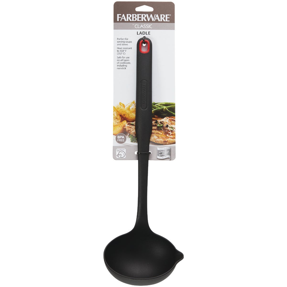 Farberware 14 In. Classic Black Nylon Ladle