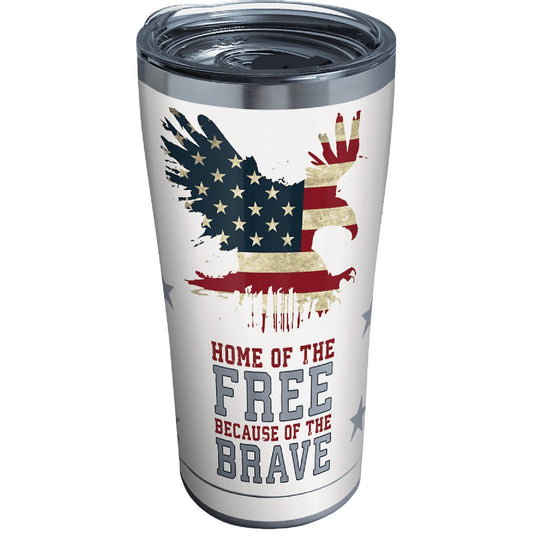 Tervis Home of the Free Because of the Brave 20 Oz. Stainless Steel Tumbler with Slider Lid