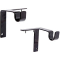 Kwik-Hang 5/8 In. x 2-3/4 In. Projection Black Curtain Rod Bracket (2-Pack)