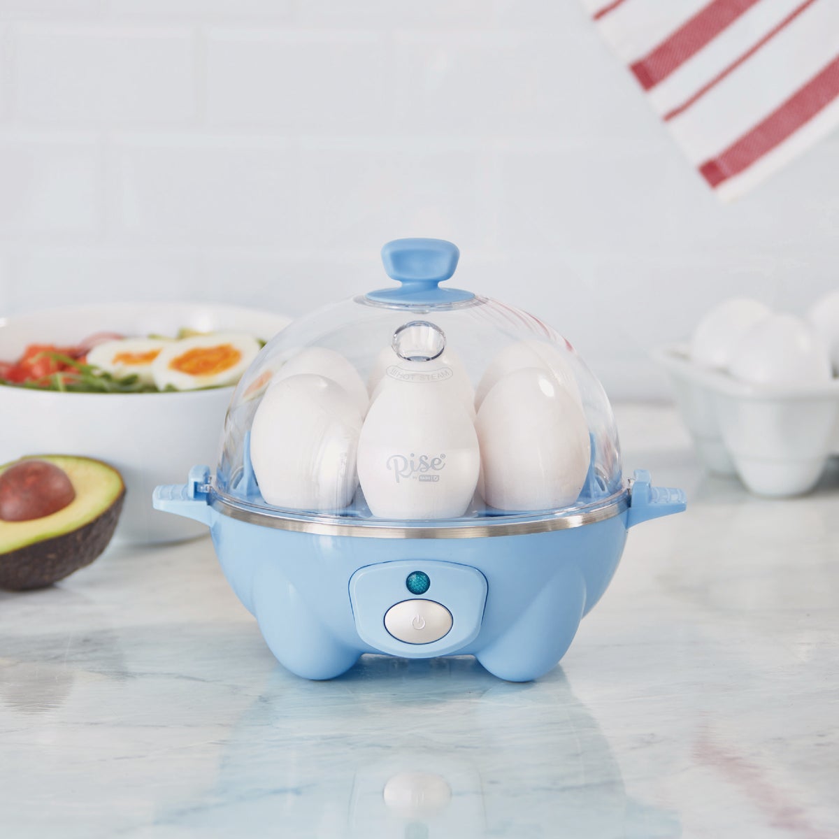 Rise By Dash Light Blue Egg Cooker