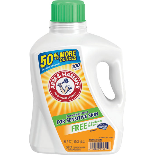 Arm & Hammer 150 Oz. 100 Load Sensitive Skin Liquid Laundry Detergent