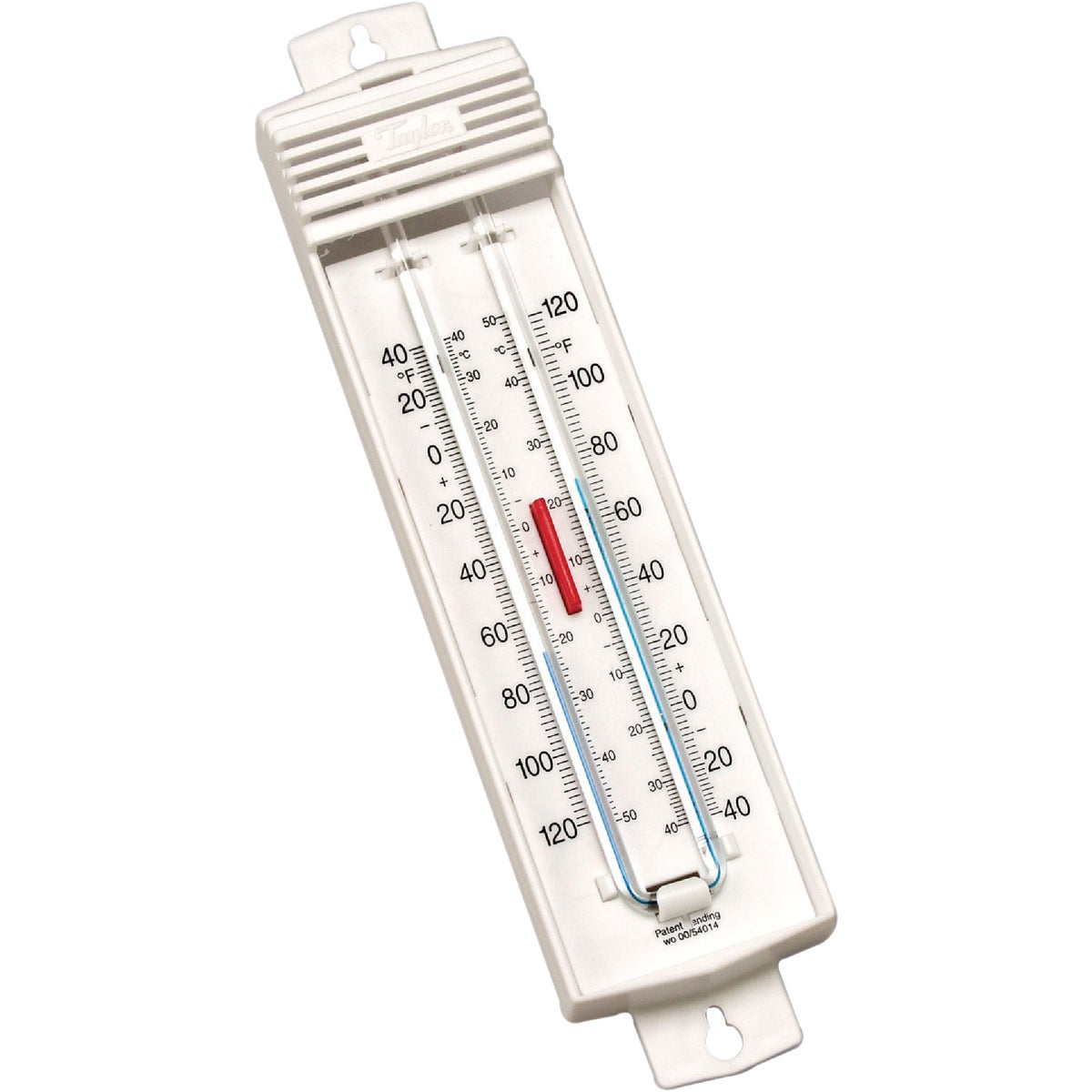 Taylor 2-3/4" W x 8-3/4" H Plastic Tube Indoor & Outdoor Thermometer