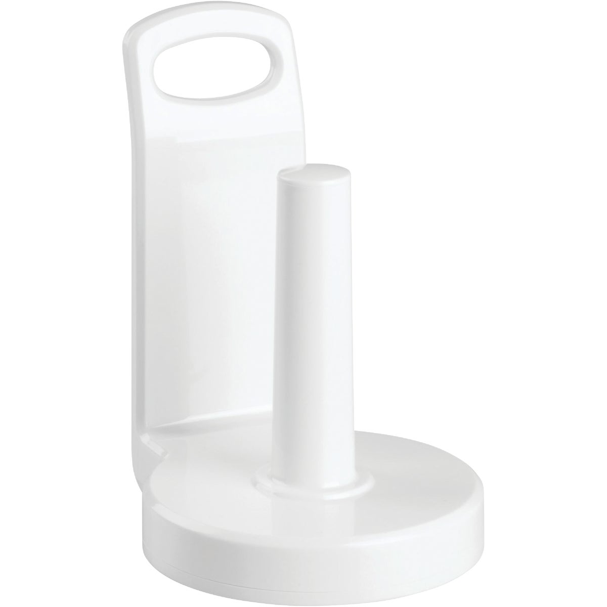 iDesign Counter Top White Plastic Paper Towel Holder Stand