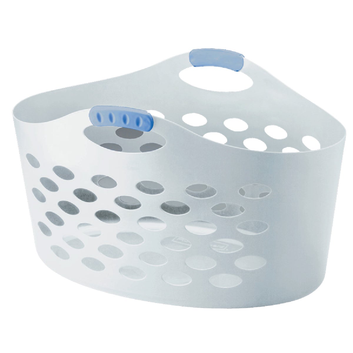 Rubbermaid Flex 'N Carry White Laundry Basket