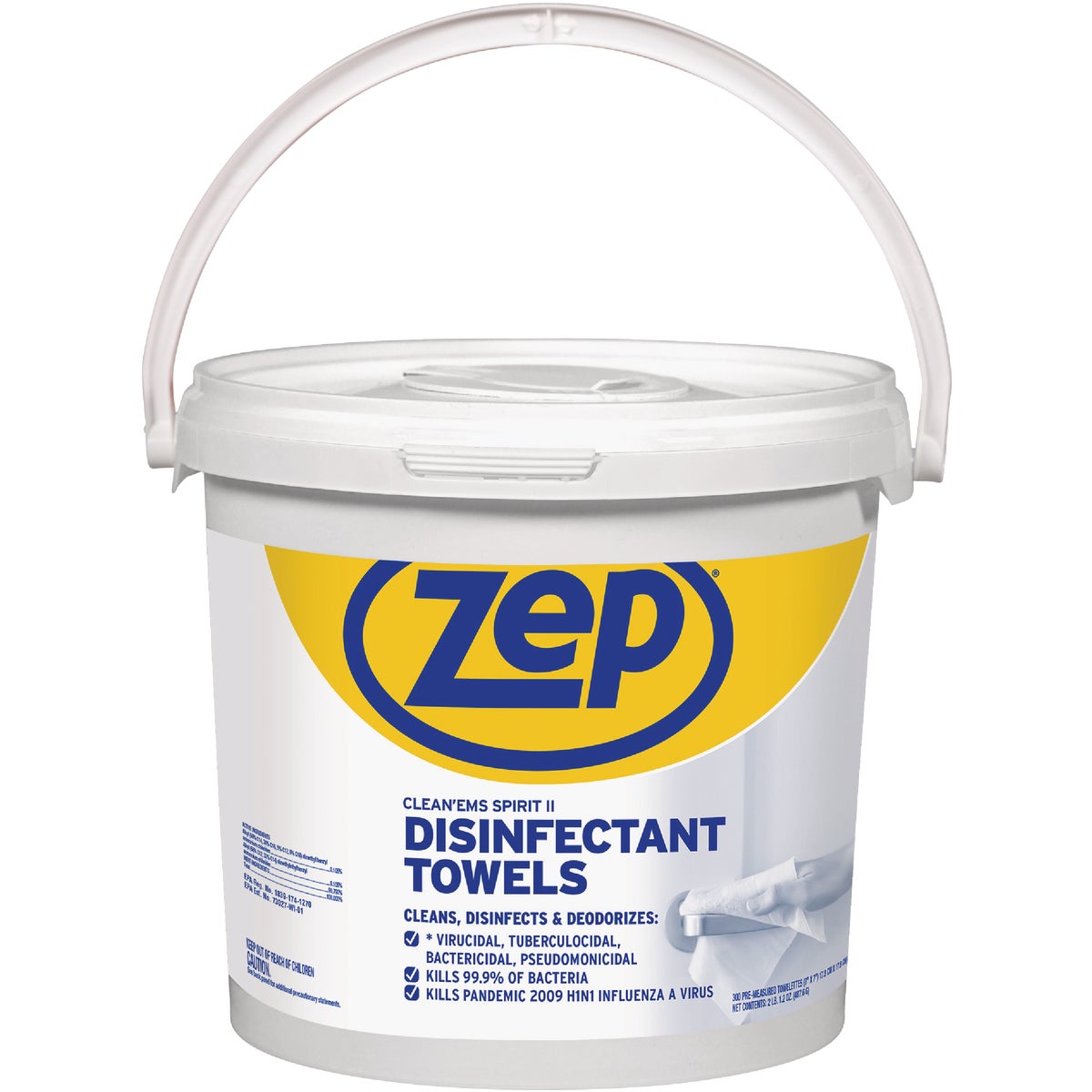 Zep Clean'ems Spirit II Disinfectant Towelettes (300-Count)